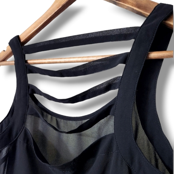 Charlotte Russe Semi-Sheer Caged Tank Top w/Studs | XS - Picture 5 of 8